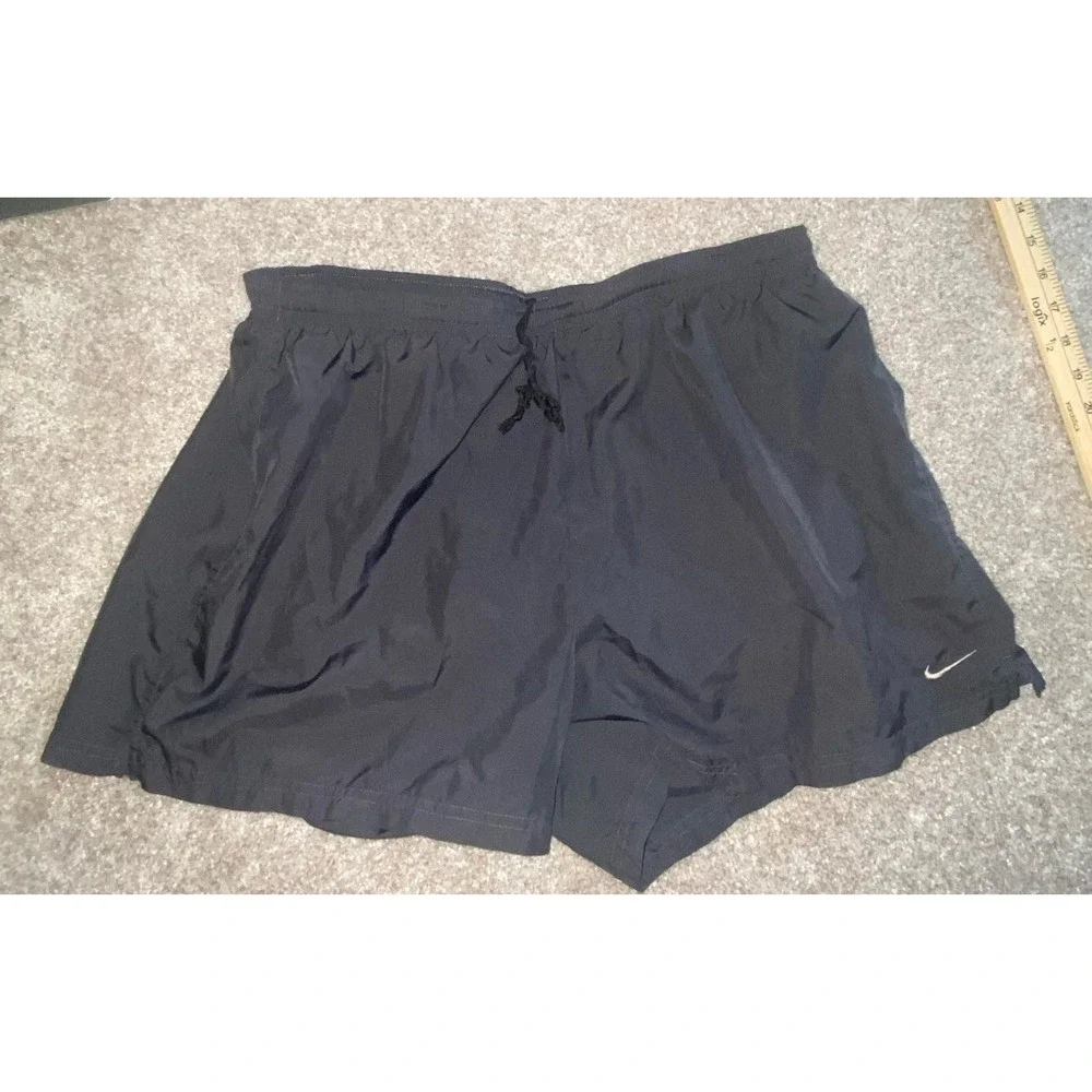 Nike Mens XXL Black Swoosh‎ Casual Workout Shorts Gym Performance Lightweight